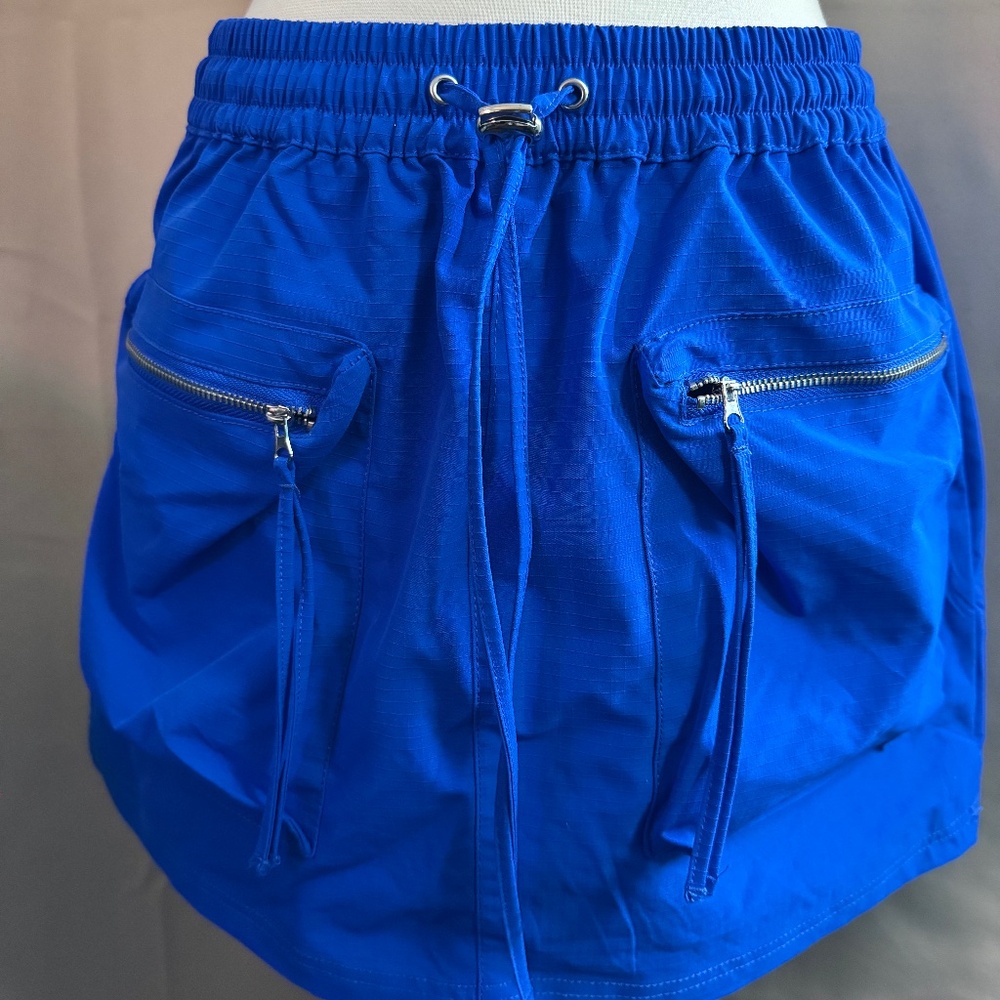 Blue cargo skirt